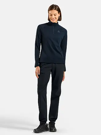 ODLO | Damen Unterzieh Zipshirt Besso Mid Layer | dunkelblau